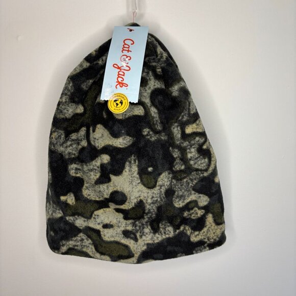 Target Other - CAT & JACK Target Kids NEW Beanie OSFM Black Green Camo Stretch